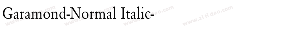 Garamond-Normal Italic字体转换